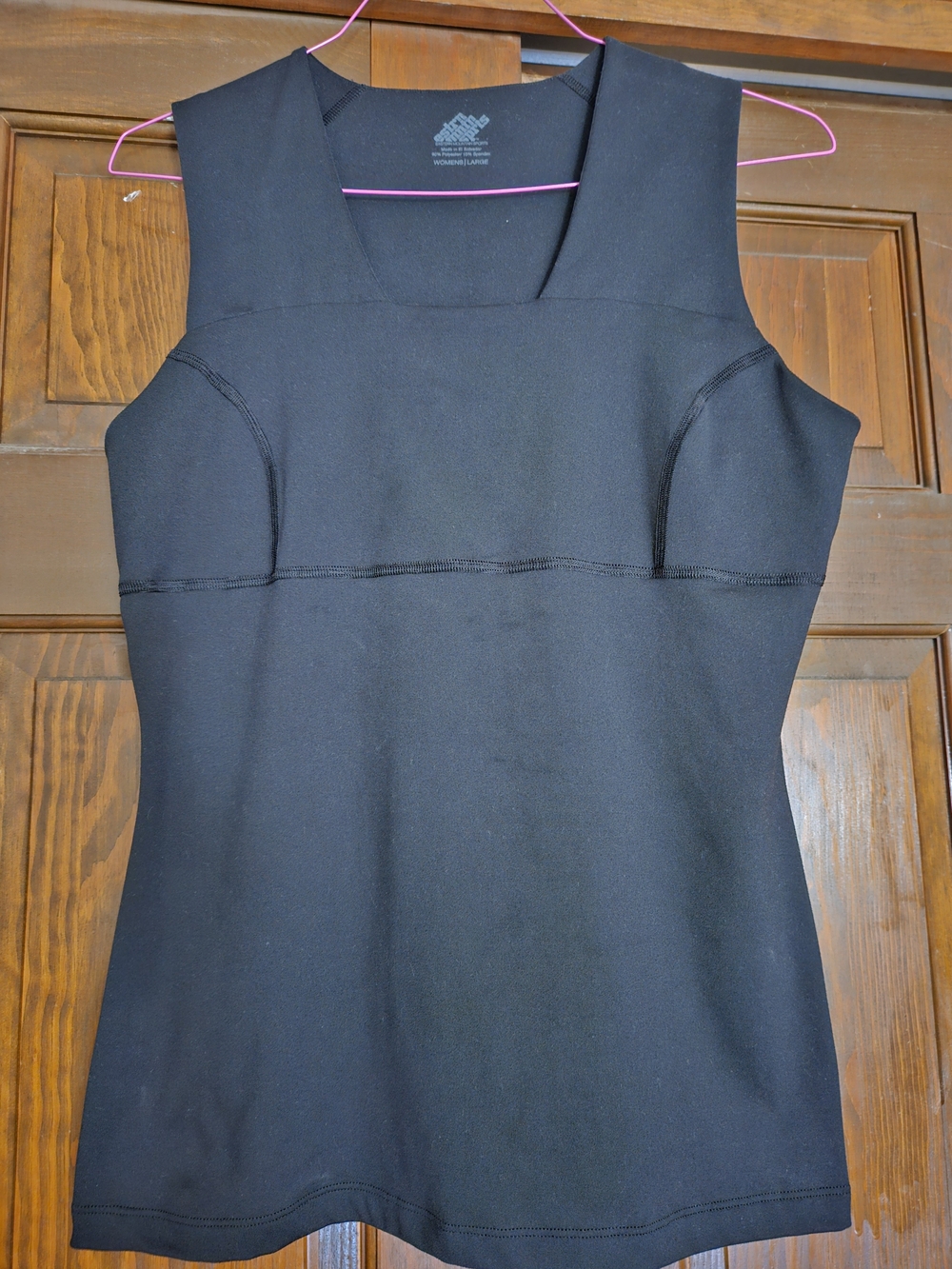 EMS Black Women's Sleeveless Square Neck Top